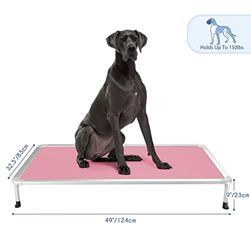 Veehoo Chew Proof Elevated Dog Bed Cooling Raised Pet Cot Silver