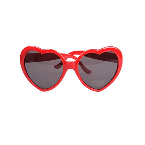 Heart Shaped Sunglasses Heart Glasses Red Eyeglasses Retro sunglases,Red and grey