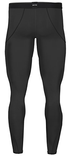 JustOneStyle New Men Sports Winter Warm Thermal Skin Tights Compression Base Under Layer Long Pants (2XL, NP511 Black) - Thumbnail 4