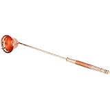 Candle Snuffer - Top Swivel Head - Candle Flame Snuffer - Candle Wick Snuffer Extinguisher - Candle Flame Put Out for Church, Fireplace, Wedding Altar, Tea Light Candle, Gift for Christmas (Copper)