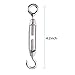 100 Pcs 1/16-inch Wire Rope Aluminum Sleeves Clip Fittings Cable Crimps, 10 pcs M2 Stainless Steel Thimble Combo, 6-Pcs Turnbuckle Tension Wire Rope With Eye&Hook (M4), Stainless Steel Kit, Aunifun