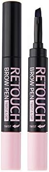 YURICA Retouch Pen Eyebrow Pen and Eyeliner Long Lasting Waterproof 13.59g Mocha brown