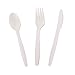 Benail 260 Pack Compostable/Biodegradable Durable Cutlery Eco-Friendly GO Green 7" Disposable Cutlery Set 100 Forks 100 Spoons 60 Knives Made from Cornstarch primary