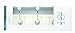 Amerock H55640WW26 Beadboard Hook and Rack, White/Chrome, 18-Inch