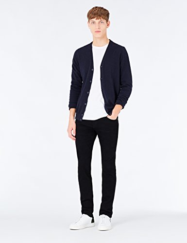 MERAKI Men's Lightweight Cotton V Neck Cardigan Sweater,  Blue (Navy), XXL (US XL) - Thumbnail 2