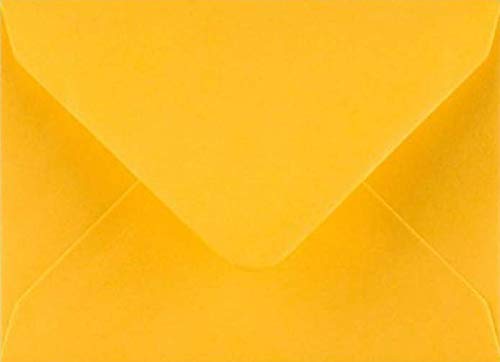 5" x 7" / 133mm x 184mm Coloured Envelopes (100gsm) Perfect for Christmas Cards, Greeting Cards, Wedding Invitations, Gift vouchers and Many More- Set of 100 Envelopes (Yellow)