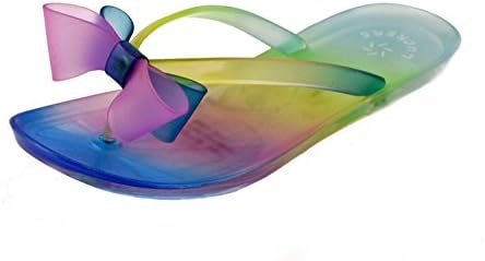 Luckers Girl Cinderella Tie-Die Jelly Bows Sandals (2M US Little Kid, Flip Flops)