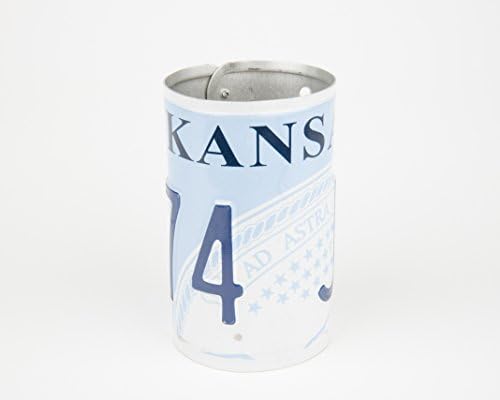 Kansas License Plate Pencil Holder - Back to School supply - Dorm Room Decor - Desk Accessory - Office Organization - Graduation Gifts - Flower Vase - Kansas souvenir