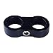 -8AN Hose Separator Clamp - Fuel line Mounting Clamps,Aluminum Hose Fitting Adapter, Great for 1/2 Fuel Hose, Oil Line, Brake Line, Water Pipe and Gas Line,4Pcs/Pack,Black