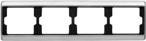 Berker 13840004 Frame 4gang horizontal stainless steel Berker Arsys stainless steel