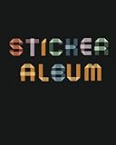 Sticker Album: Blank Sticker Book, 8 x 10, 64 Pages
