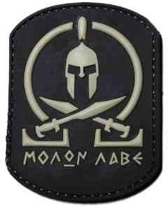 KM Outfitters (PVC Molon Labe Black) Patch