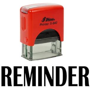 Printtoo Reminder Self Inking Rubber Stamp Custom Shiny Office Stationary Stamp