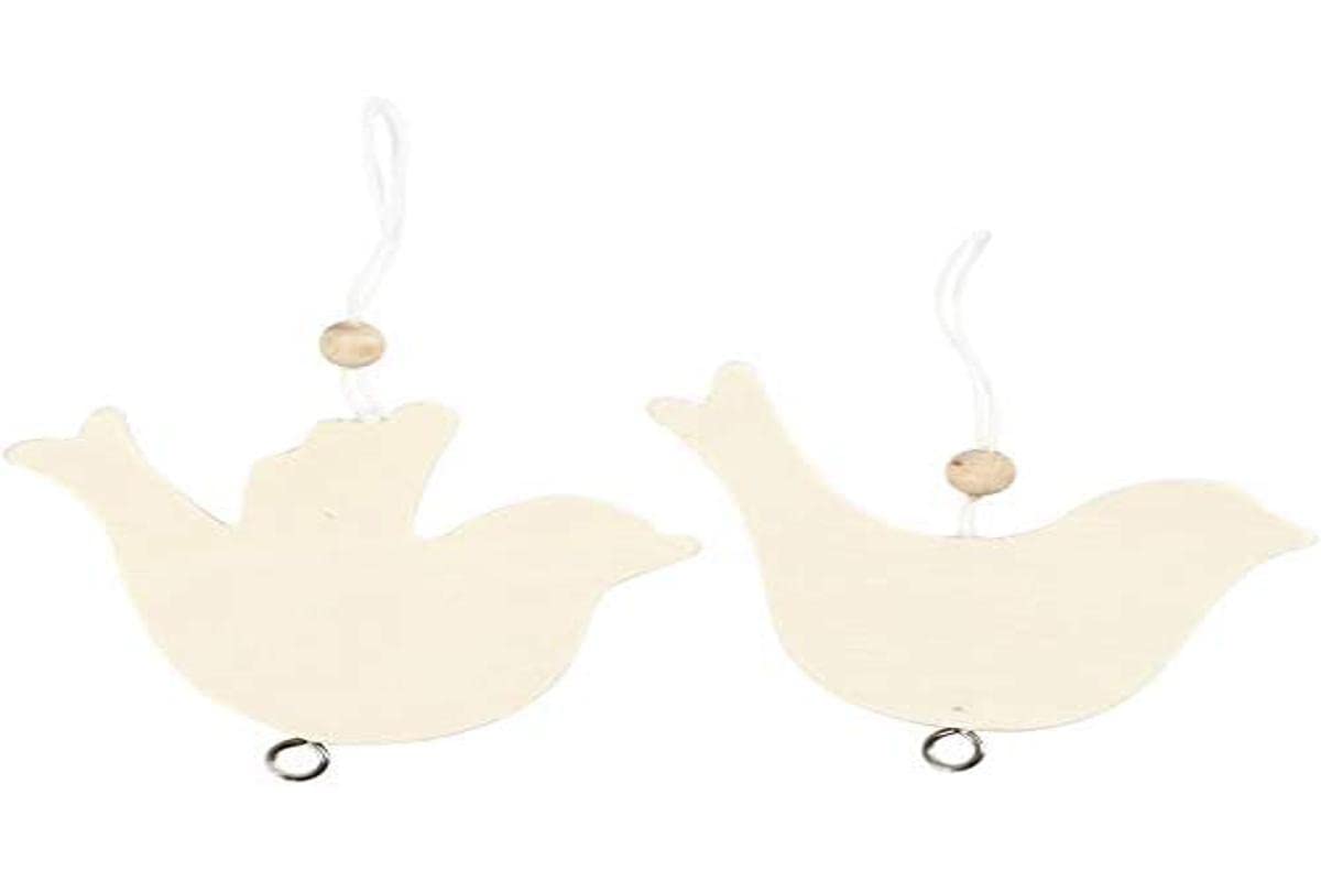 Dove Of Peace, size 7,5x9,5 cm, poly wood, 10 asstd