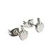 SOURBAN 1pair Punk Stainless Steel Middle Finger Ear Studs Unisex Cool Earrings Jewelry Gifts