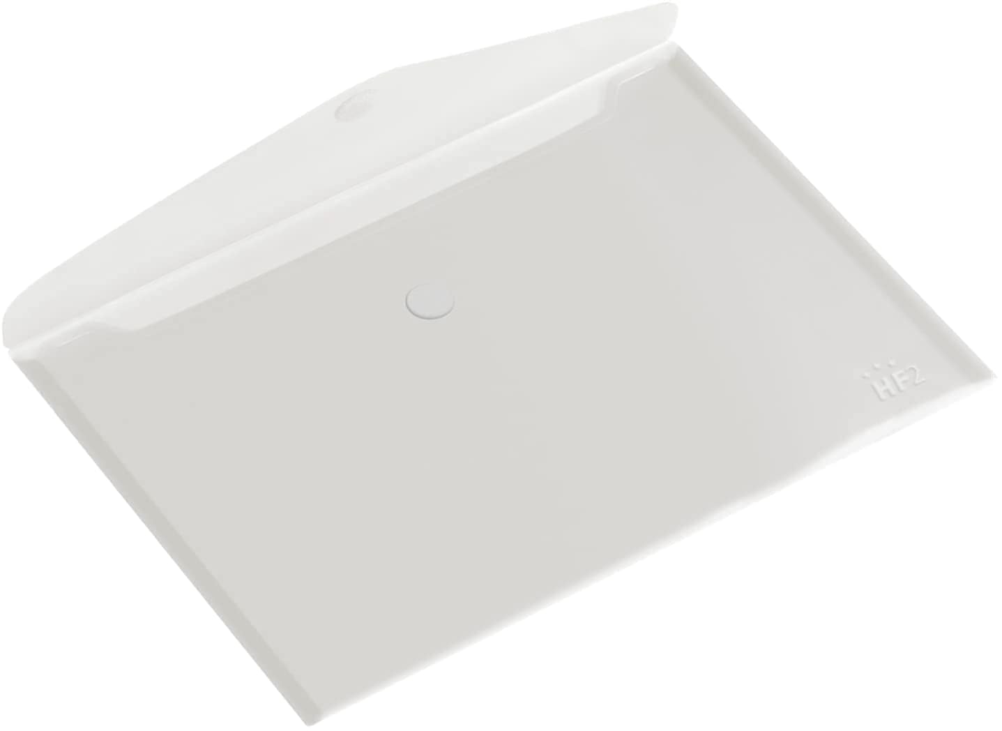 Europel Pack of 10 Wallet Folder | A4 Size | Envelope Document Folder with Hook & Loop Closure | Clear & Transparent | for Home & Offices | Landscape Document Organizer & Holder, Clear/White, 190161