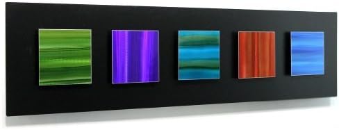 Amazon Com Rectangular Colorido Negro Abstracto Accent Color De