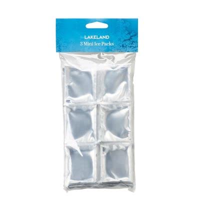 3 Lakeland Reusable Mini Ice Packs – Flexible Easy to Wrap Around Lunch & Picnic Items
