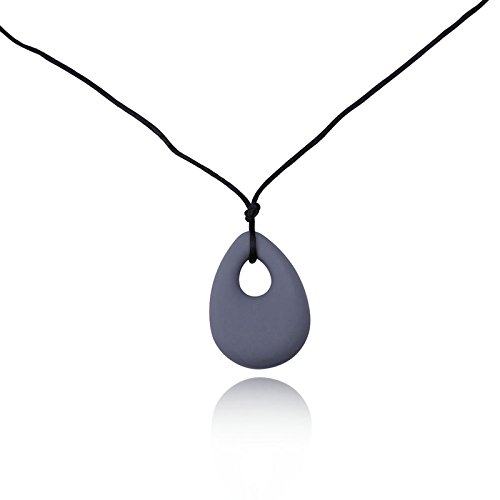 Beydodo Silicone Necklace for Mom 80cm 100% BPA Free Safe for Baby Geometry Grey Baby Teething Necklace