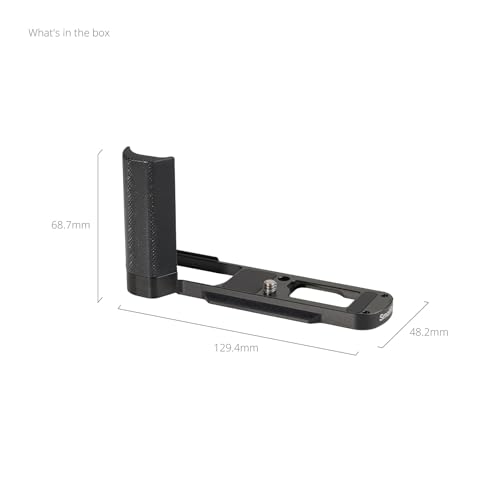 SMALLRIG Empuñadura en forma de L para Panasonic LUMIX L10, agarre lateral ergonómico, placa de liberación rápida para Arca Swiss, compatible con trípodes, fácil montaje - (Negro) 5700