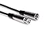 Hosa XLR-102 XLR3F to XLR3M Balanced Interconnect Cable, 2 Feet primary