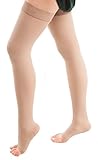 ITA-MED Open Toe Thigh Highs - Compression