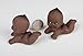 Pack of 24 Kewpie Babies - Brown Babies for Baby Shower Favors, Cake Decorations, Gender Reveals, and Baby Gift Decorations (Size: 2-1/2