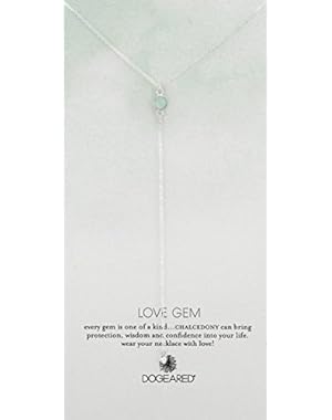 Love Gem, Round Bezel Y-Shaped Necklace, 16