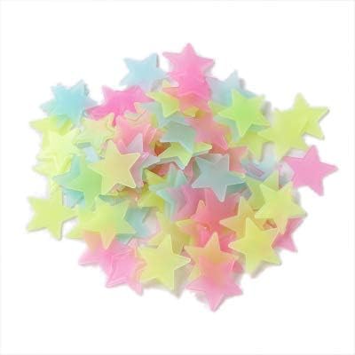 Amazon Co Jp 蓄光 夜光ステッカー 壁紙 星空 きらきら かわいい星 ウォールステッカー 子 供部屋 飾り 蛍光シール 約100枚入 ホーム キッチン