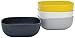 Biobu [by Ekobo] 24 oz Gusto Bowl Set, Small, Black/Stone/White/Lemon