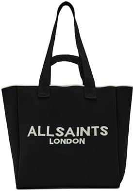 Amazon.com: AllSaints WOMEN'S W054XB IZZY LEATHER TOTE BLACK ONE