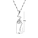 TOPSTARONLINE 18KGP 1-Stone Swirl Journey Zircon Pendant