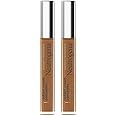 Neutrogena Healthy Skin Radiant Brightening Cream Concealer with Peptides & Vitamin E Antioxidant, Lightweight Perfecting Concealer Cream, Non-Comedogenic, Pecan Medium/Deep 02 with warm (Pack of 2)