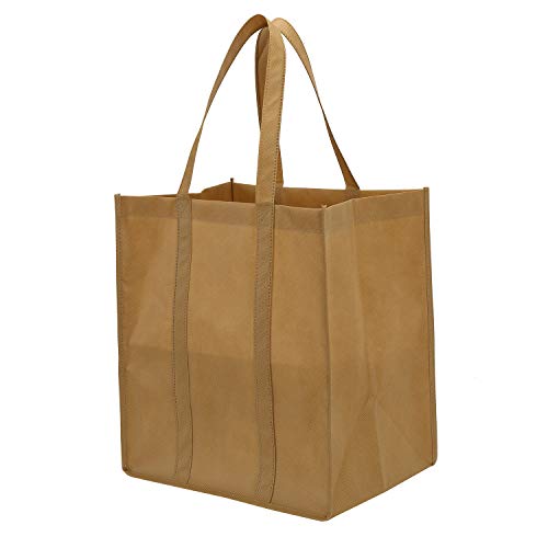 image for Lawei 12 pack Reusable Grocery Bags - Heavy Duty Shopping Bags with Ha