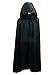 WESTLINK Cloak with Hood Costume Hooded Cape Cosplay For Men Women Kids (Black, XL)