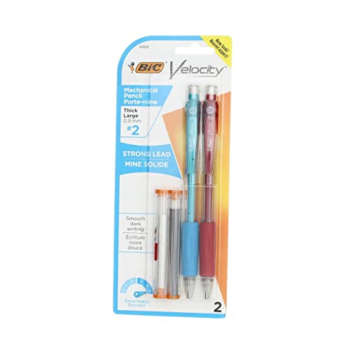 BIC Velocity Mechanical Pencil, Thick Point (0.9 mm), 2Count Pricepulse