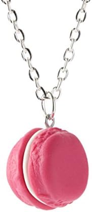 Le Sweeties Scented Miniature Food Jewelry Aromathery Jewelry Necklace (Strawberry Macaron (Unscented))