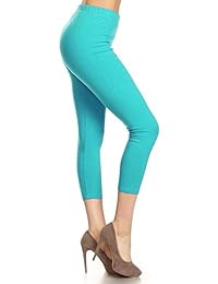 Leggings Depot NCL27 pantalones capri para yoga de algodón premium suave