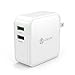 iClever BoostCube+ 36W Dual USB Wall Charger (1 QC 3.0 + 1 SmartID Port), White
