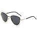 SojoS Women's Double Wire Double Rimmed UV400 Cat Eye Sunglasses SJ1047 With Gold Frame/Grey Lens