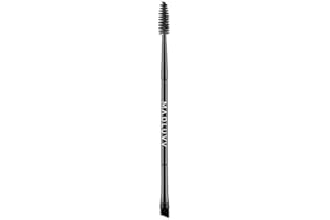 Madluvv Duo Eyebrow Brush - Angled and Spoolie Professional Eye Brow Brushes for Precision Definer, Liner, Filler, Shaper, Powder, Makeup