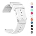 IELIELE Compatible 20mm Watch Band, Waterproof Replacement Wristbands Straps for Samsung Gear S2 Classic/Withings (Nokia) Steel HR 40mm/ Galaxy Watch 42mm (White, 20mm)