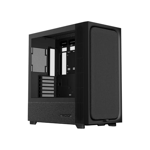 TRYX FLOVA ATX PC Case Black Breathable Fabric-Crafted with Cross-Flow Fan