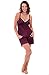 Del Rossa Women's Satin Pajamas, Short Lace Trim Cami Top Pj Set
