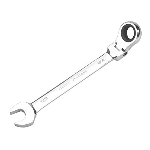 通用 FLZOSPER 15/32 inch SAE Flex-Head Geared Ratchet Wrench,Box End Head 72-Tooth Ratcheting Combination Wrench Spanner
