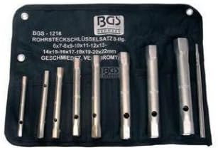 BGS Tubular Box Spanner Set, 6Â x 7-20Â x 22Â mm Set of 8, 1218 by BGS technic