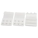 3pcs Lady 3 x 3 Hook and Eye Tape Streych Extension Bra Extender White