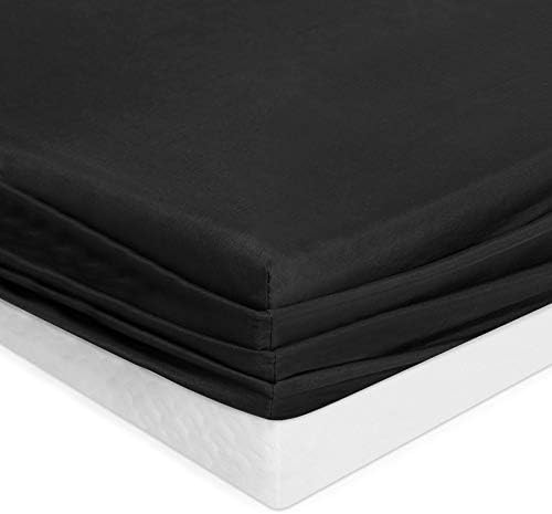 Joywell Bedding Fitted Sheet Super Soft Microfiber Microfiber Fabric Elastic Deep Pocket - Wrinkle, Fade, Stain Resistant, Black, Twin