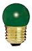 Bulbrite 702407 - 7.5S11G - Green 7.5 Watt S11 Light Bulb, 130 Volt Long Life, Medium Base