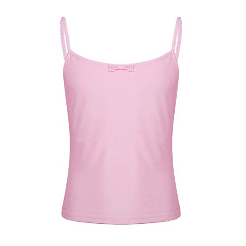 TiaoBug Men's Sissy Lingerie Male Smooth Satin Camisole Nightwear Pink X-Large